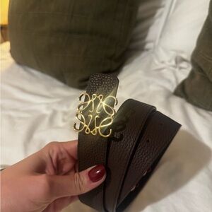 Brown Belt with Gold Buckle